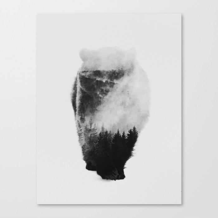 Walking Bear Canvas Print