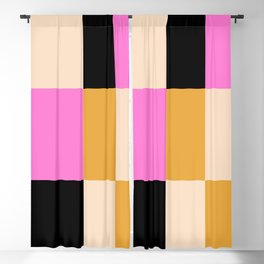 Shapes 15 | Pink Black Mustard Blackout Curtain