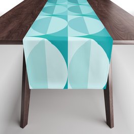 Leaves in the moonlight - a pattern in teal Table Runner
