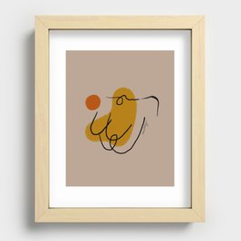 Abstract Bust Earthy Recessed Framed Print