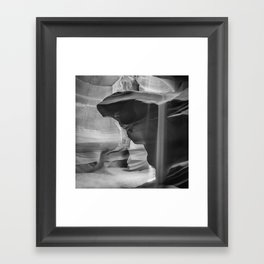 ANTELOPE CANYON Pouring Sand | monochrome Framed Art Print