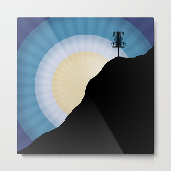 Basket On A Mountain Metal Print