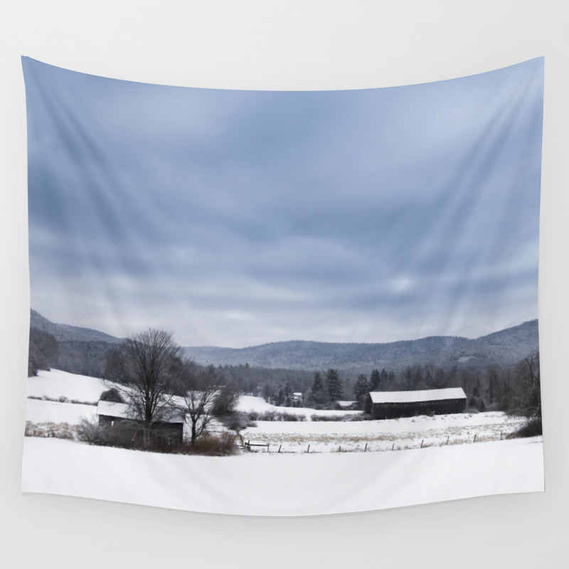 Winter Slumber Old Barns Wall Tapestry By Jeanladzinski Society6