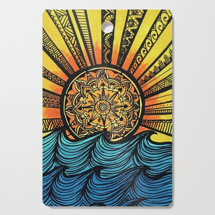 Mandala Sunset Cutting Board