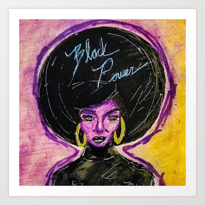 Black Power Neon Art Print By Artbydreblack Society6
