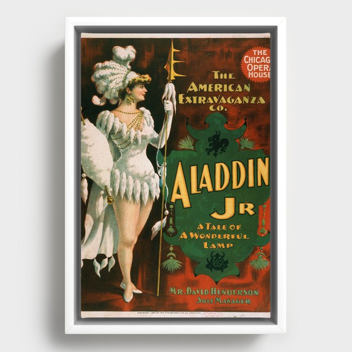 Vintage poster - Aladdin Jr. Framed Canvas