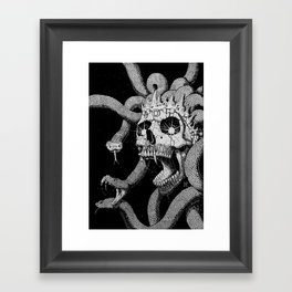 Medusa Skull Framed Art Print