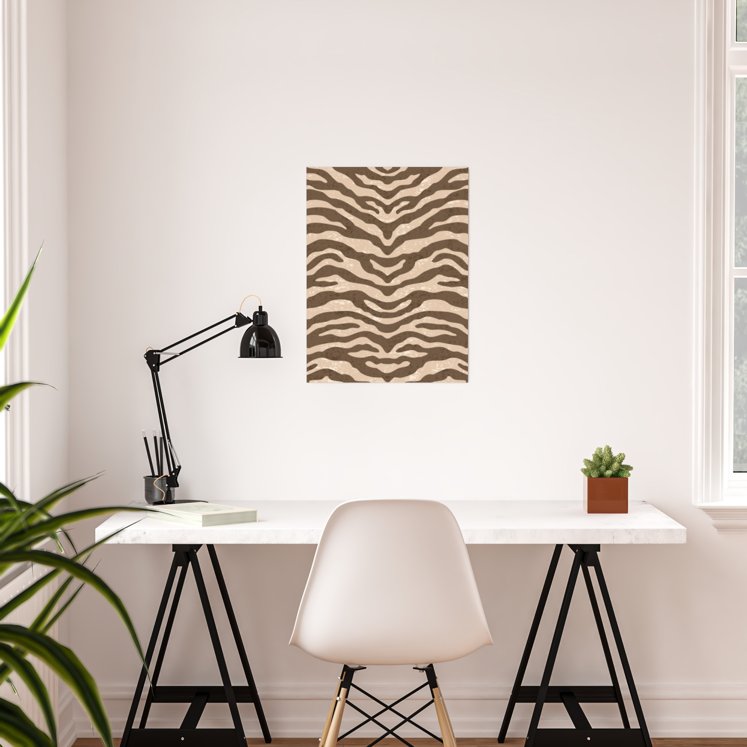 Zebra Wild Animal Print Brown And Beige Poster By Tonymagnerdesign Society6
