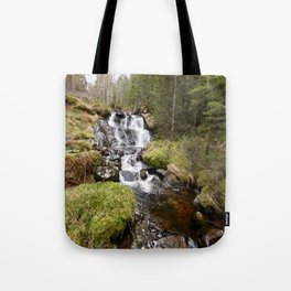 Scottish Highlands Waterfall in Winter Tote Bag