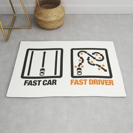 Fast Car - Fast Driver v1 HQvector Rug
