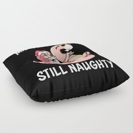 Funny Naughty Santa Christmas In July Floor Pillow