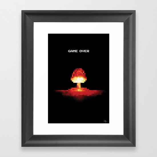 Game Over Framed Art Print