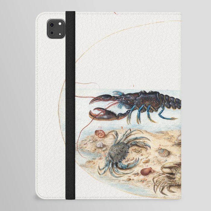 Vintage sea: Lobster, Crabs, Scallop Shells and Other Sea Life iPad Folio Case
