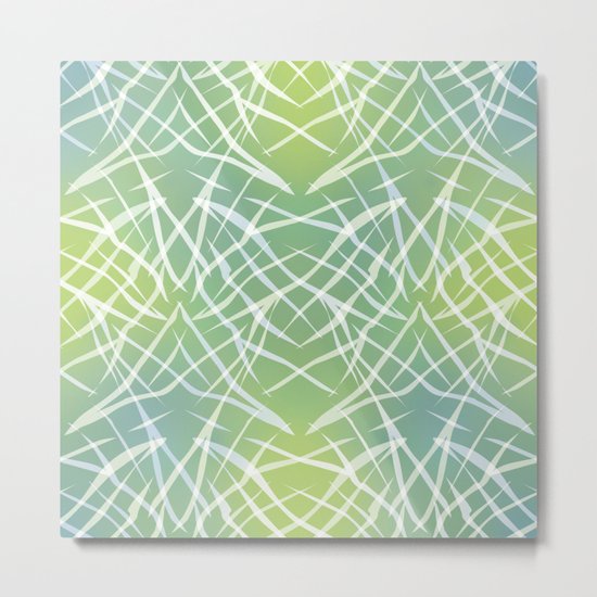 Abstract pattern . Yellow blue . Metal Print