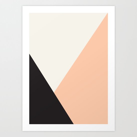 Getting Blocky Dark Art Print