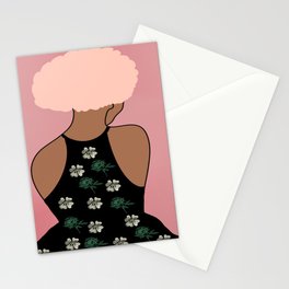 Woman At The Meadow 14 Stationery Card