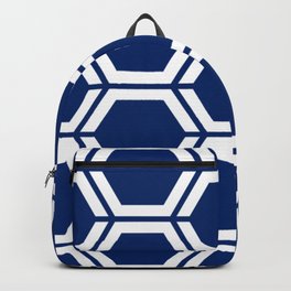 Royal blue (dark) - blue - Geometric Polygon Pattern Backpack | Colorful, Geometric, Digital, Modern, Illustration, Pretty, Vector, Makeitcolorful, Blue, Minimal 