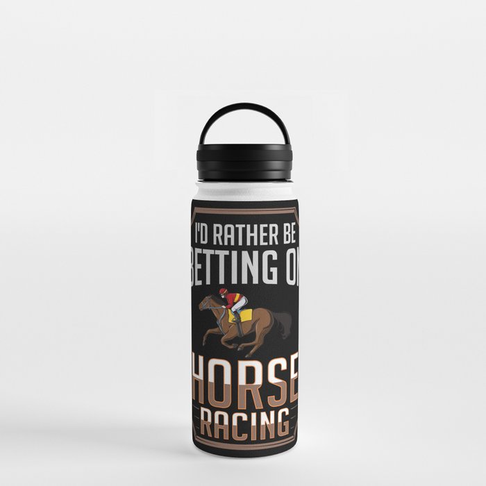 Horse Racing Race Track Number Derby Water Bottle