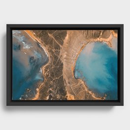 Golden Bay Beaches Malta Aerial Photography  Framed Canvas