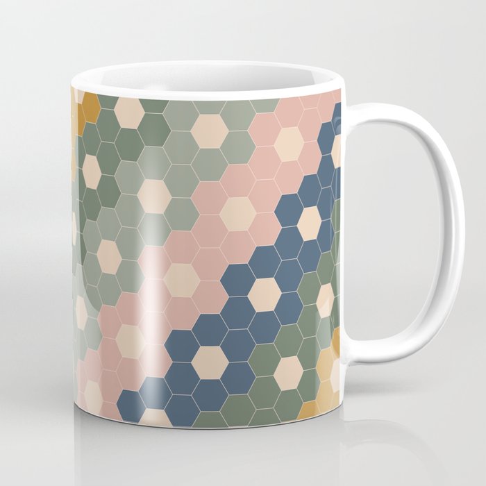 Hexagon Flowers Coffee Mug