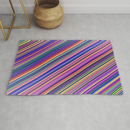 Striped Lines Color Harmony Textile Pattern Rug