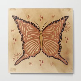 Rustic Butterfly Metal Print