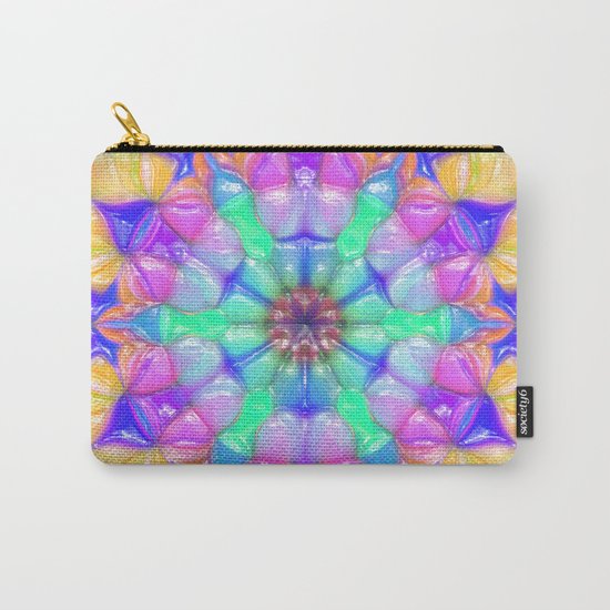 Colorful Concentric Reflections Carry-All Pouch