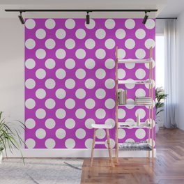 Steel Pink - polka 2 Wall Mural