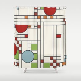 Stained glass pattern S02 Shower Curtain