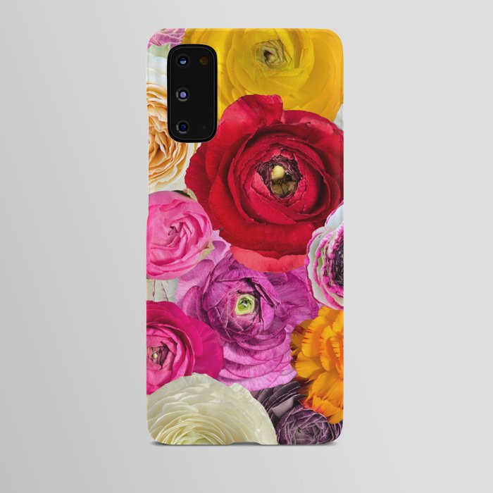 Ranunculus obsessed flower collage  Android Case