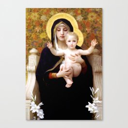 William-Adolphe Bouguereau "The Madonna of the Lilies" Canvas Print