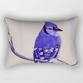 Blue Jay Bird Rectangular Pillow