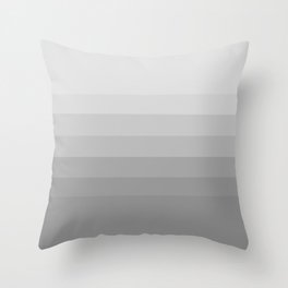 Clean Grey Lines - Gradient Grayscale Stripes Abstract Throw Pillow