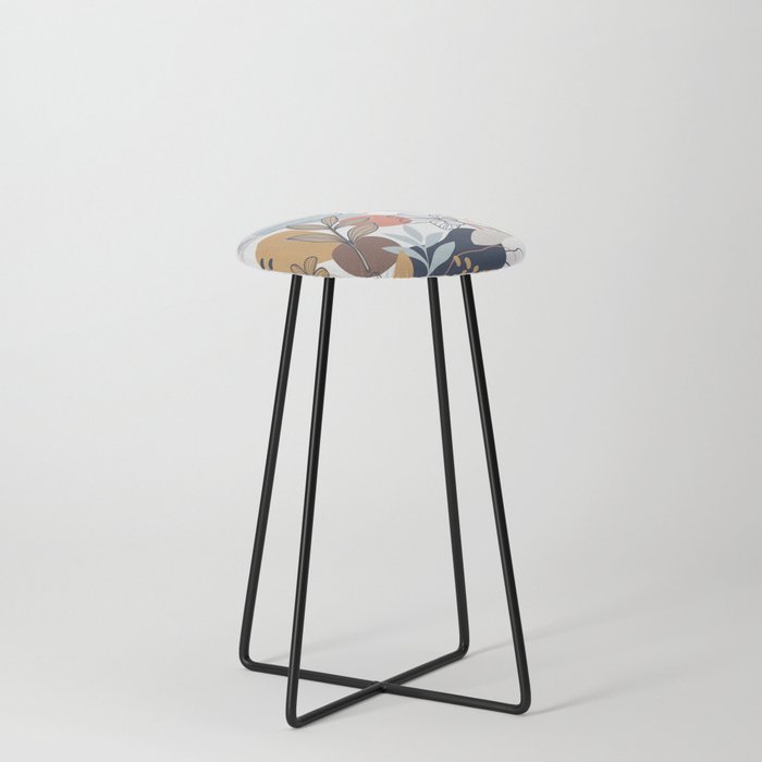 Retro Flora Counter Stool