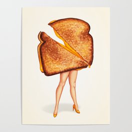 Grilled Cheese Sandwich Pin-Up Poster