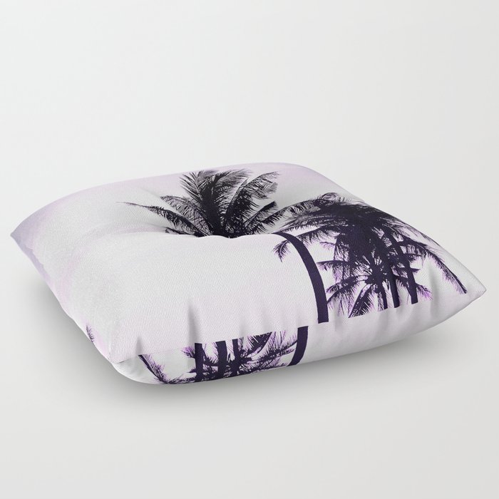 Palms On The Beach Ultra Violet Pink Purple And Black Floor