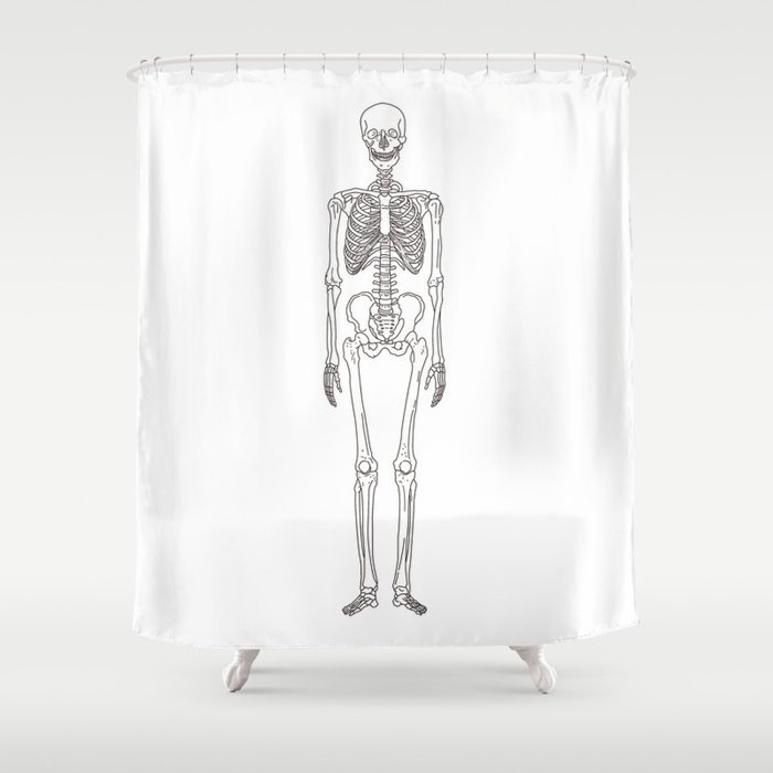 Human Skeleton Shower Curtain By, Skeleton Shower Curtain