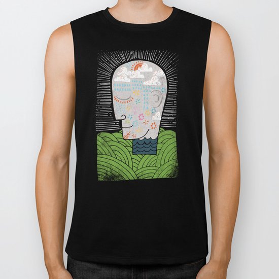 HEAD IN THE CLOUDS Biker Tank