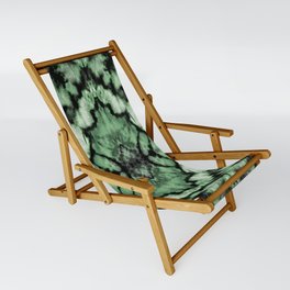 Tie Dye Linen Ikat Green Sling Chair