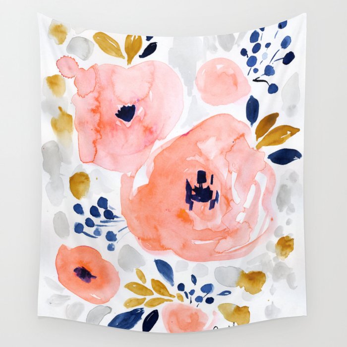 Genevieve Floral Wall Tapestry