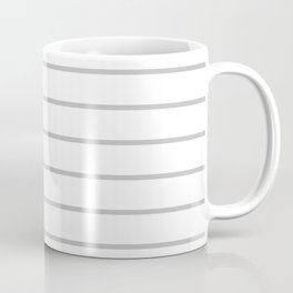 Gray and White Stripes - Thin Gray Wide White Coffee Mug