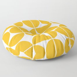 Mid Century Modern Geometric 04 Yellow Floor Pillow