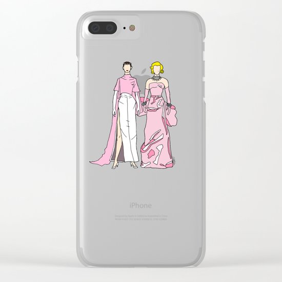 Pretty in PINK it like Audrey and Marilyn Clear iPhone Case