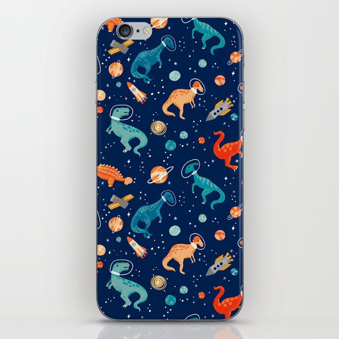 Painted Space Dinosaurs iPhone Skin