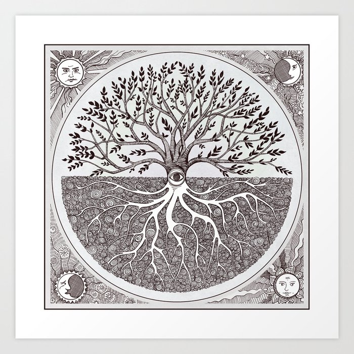 Tree Of Life As Above So Below Art Print By Brendaerickson Society6