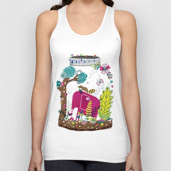 Elephant in a jar Unisex Tank Top