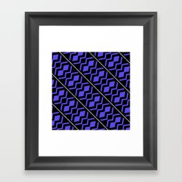 African Blue Abstract Design Framed Art Print