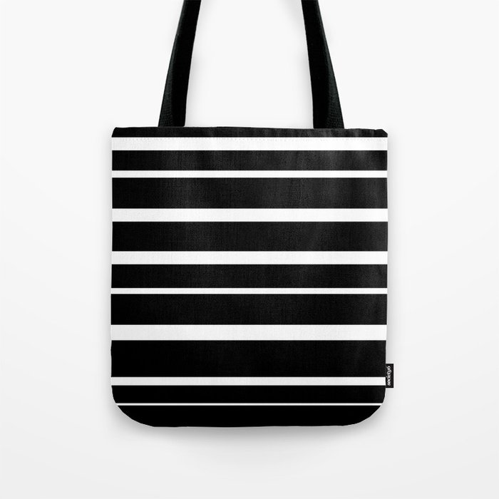 Black and White Stripes Tote Bag by BravelyOptimistic | Society6