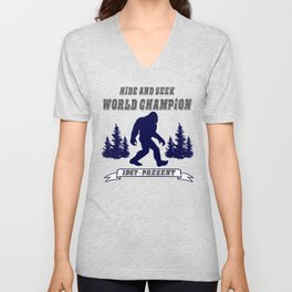 Bigfoot T-Shirt Hide & Seek World Champion Sasquatch Tee V Neck T Shirt