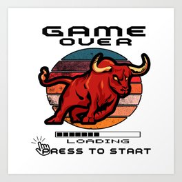 Game Over – Retro Video Games Gaming Art Print